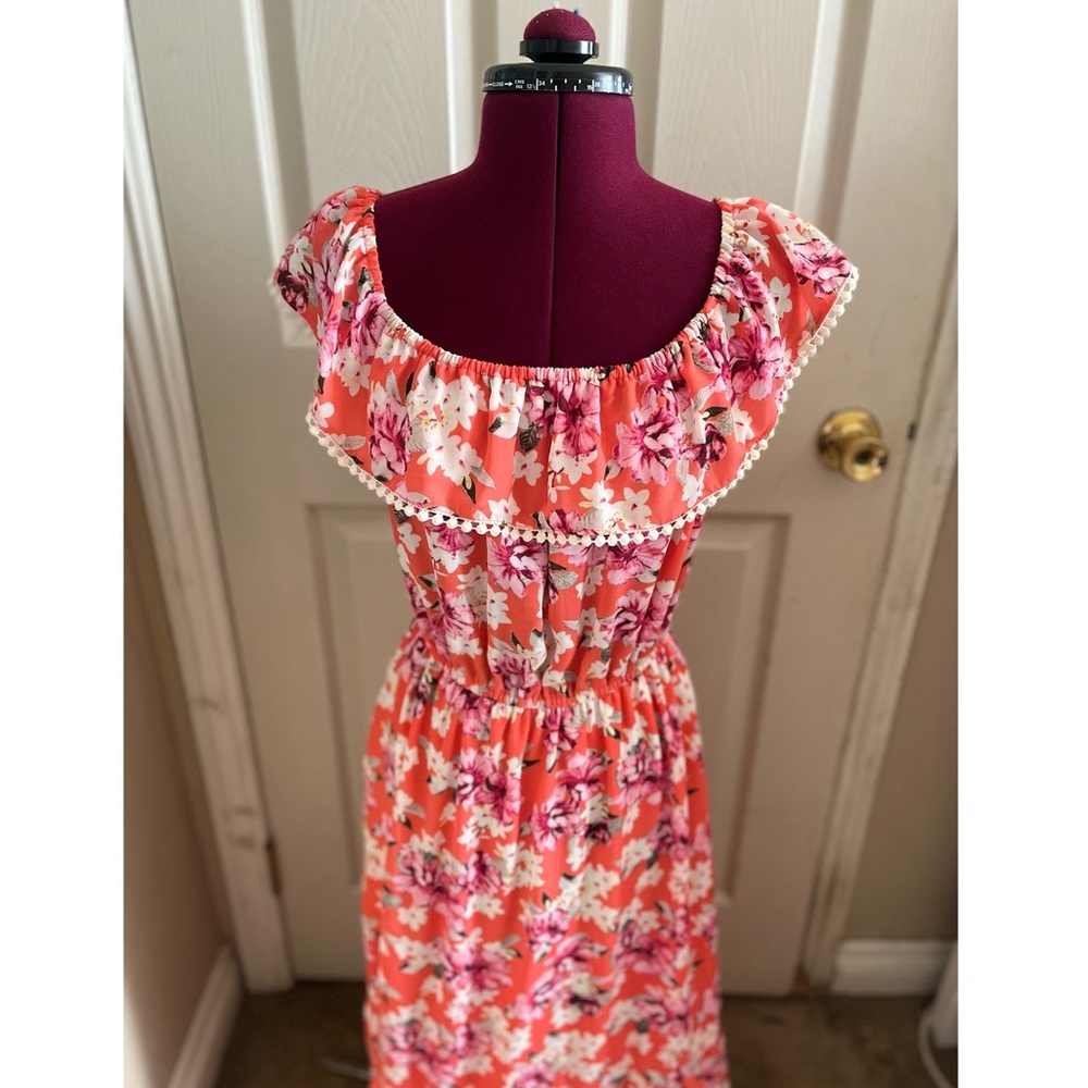 Pink Floral Maxi Dress